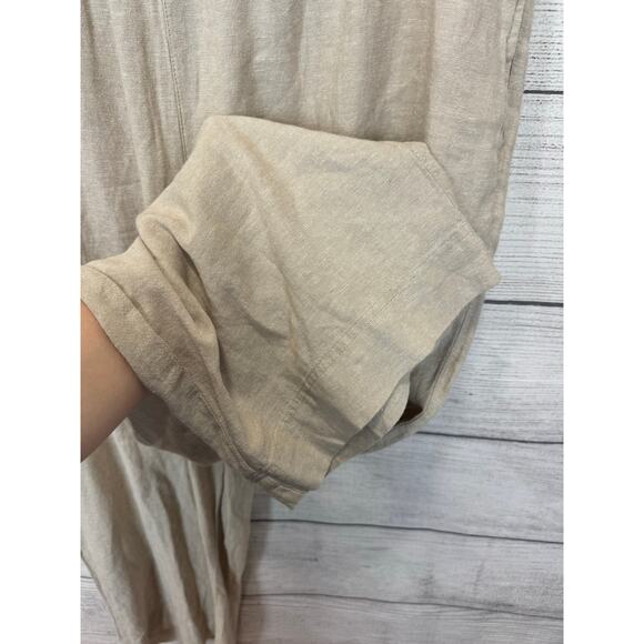 Old Navy Plus Size Cream Linen Blend High Rise Wide Leg Pants Size XXL - Picture 6 of 10